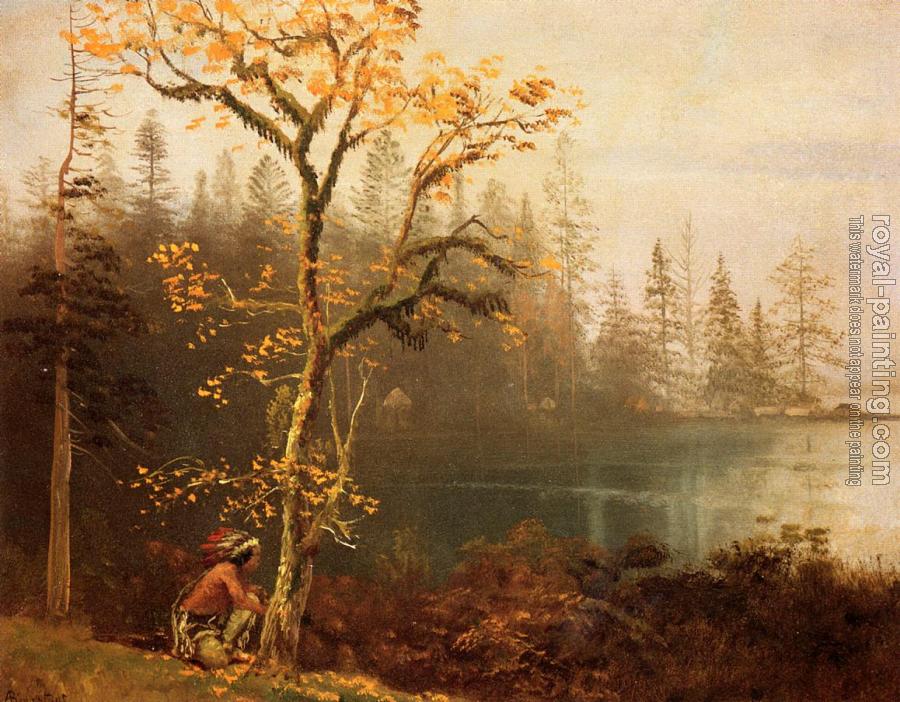 Albert Bierstadt : Indian Scout Albert Bierstadt : Indian Scout